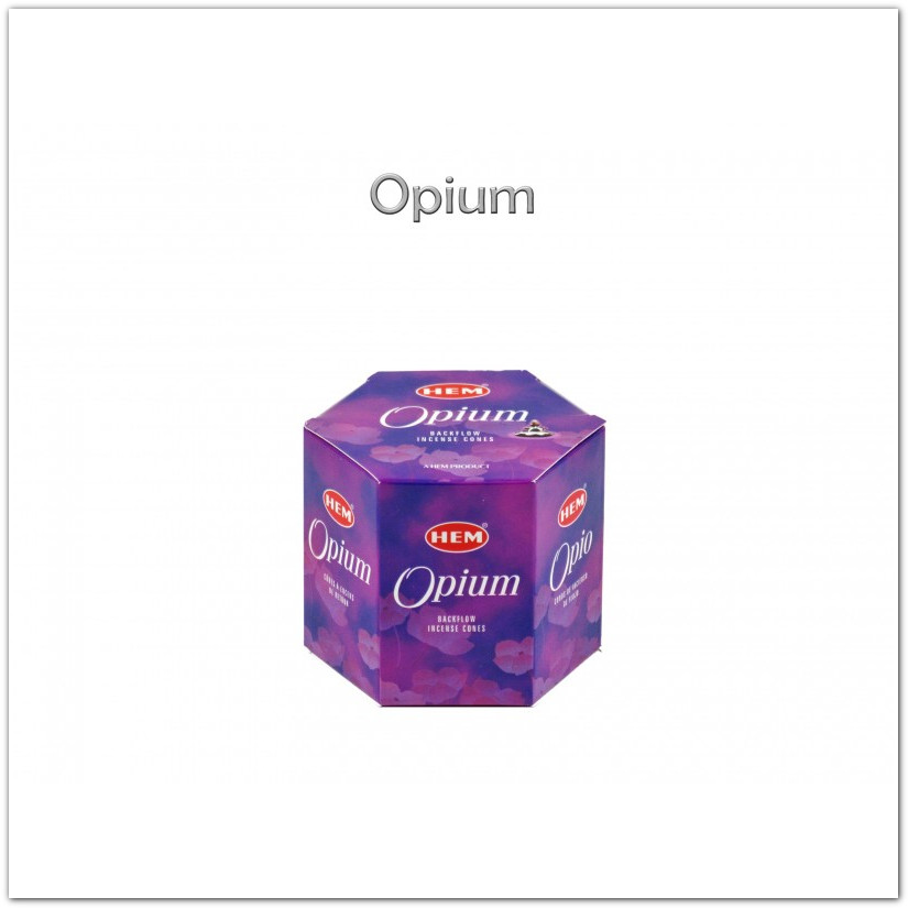 Lefelé áramló füstölőbe való füstölőkúp 40 db - Opium