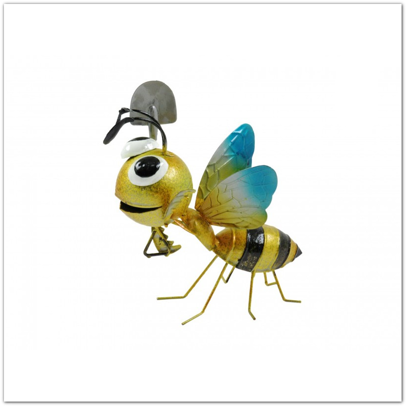 Fém bogár dekoráció - méhecske- 20 cm 