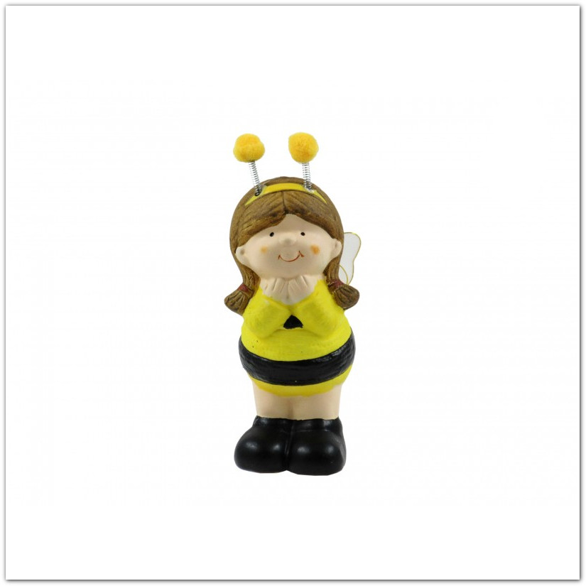 Kerti bogár dekoráció - méhecske lány - 18 cm 