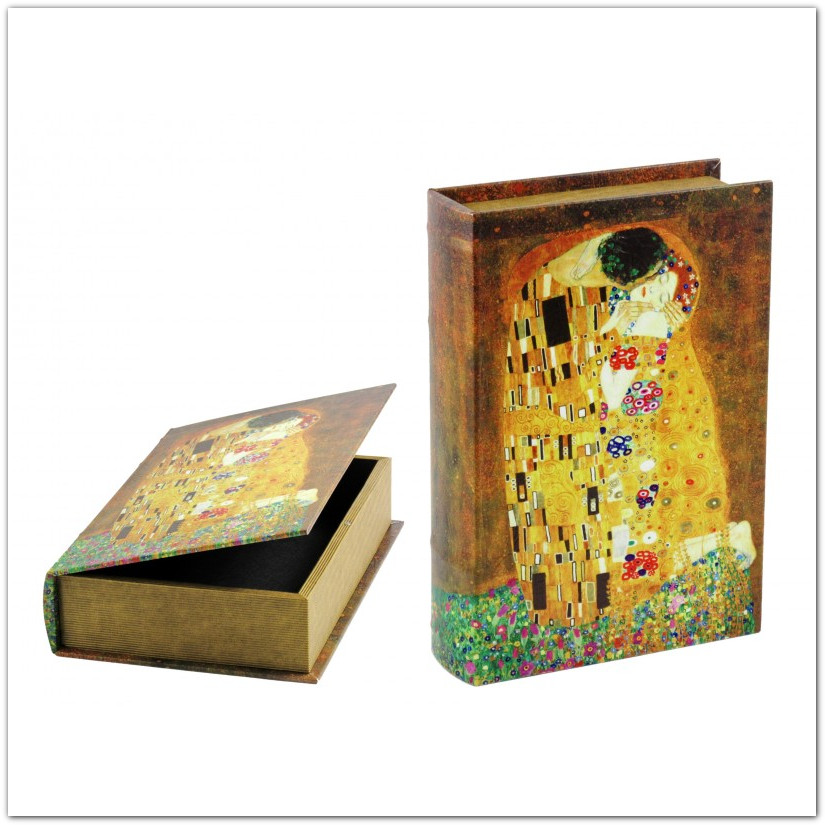 Klimt: A csók fa könyvdoboz, 30cm