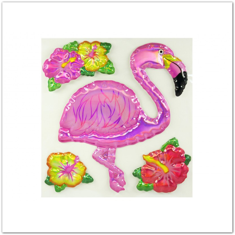 Flamingós falmatrica gyerekszobába, kislányszobába, 30,5x31,5cm