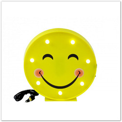 Fali 7 ledes világító Smiley USB kábellel, világító fali dísz - emoticon