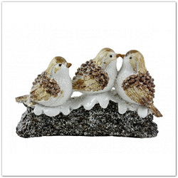 Kismadárkák, madaras figurák - kismadaras szobor, 20x12cm-es madaras dísz