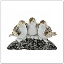 Kismadárkák, madaras figurák - kismadaras szobor, 20x12cm-es madaras dísz