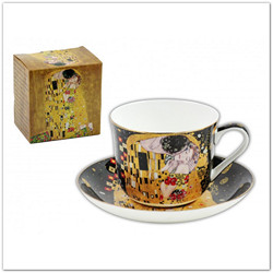 Klimt teáscsésze alátéttel, díszdobozban, 500ml