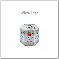 Lefelé áramló füstölőbe való füstölőkúp 40 db - White Sage