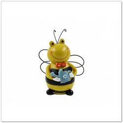 Kerti bogár dekoráció - méhecske kannával - 14 cm 