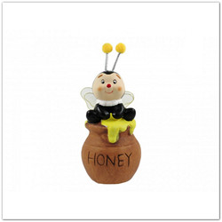 Kerti bogár dekoráció - méhecske csuporral - 21 cm 
