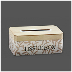 Fa papírzsebkendő-tartó doboz, Tissue Box világos színű