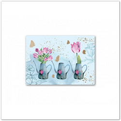 Virágos képeslap borítékkal - 11x15,5 cm 