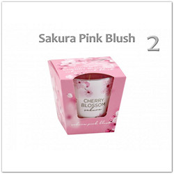 Illatgyertya üvegpohárban - Sakura Pink Blush