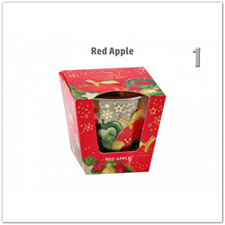 Illatgyertya üvegpohárban - Red Apple