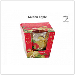 Illatgyertya üvegpohárban - Golden Apple