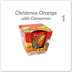 Illatgyertya üvegpohárban - Christmas Orange with Cinnamon