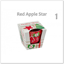 Illatgyertya üvegpohárban - Red Apple Star