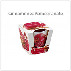 Illatgyertya üvegpohárban - Cinnamon & Pomegranate