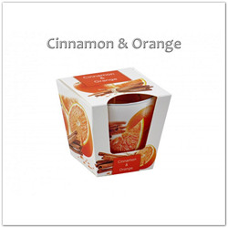 Illatgyertya üvegpohárban - Cinnamon & Orange