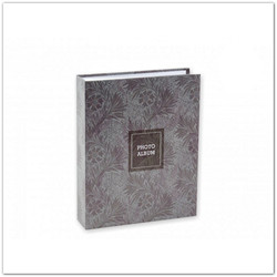 Barna, virág mintás zsebes fotóalbum, 200db 15x10 cm-es képhez