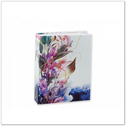 Színes virág mintás zsebes fotóalbum, 200db 15x10 cm-es képhez