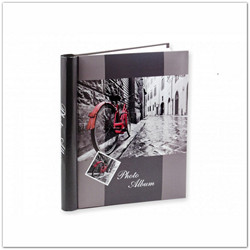 Öntapadós, spirálos fényképalbum 20db 21x28cm-es lappal, 40 oldallal - piros biciklis