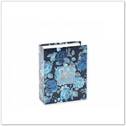 Virágos zsebes fotóalbum 100db/10x15cm - kék