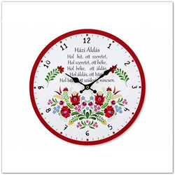 Házi áldás falióra - 28 cm