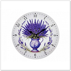 Levendulás falióra - 28 cm