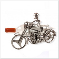 Különleges  motoros fém bortartó - motoros figura