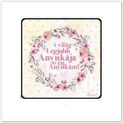 Hűtőmágnes Legjobb anyuka felirattal