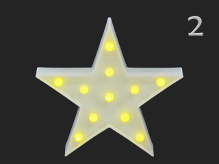 Fali ledes világító csillag, világító dekoráció, 26cm
